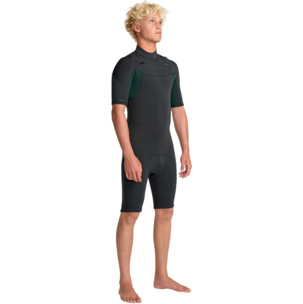 2026 Quiksilver Männer Everyday Sessions 2/2mm Brustreißverschluss Shorty Neoprenanzug 25AW253501 - Jade